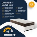 Ver imagem 6 de Cama Box Solteiro com Colchão de Espuma D33 Double Comfort 88x188x59cm
