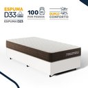 Ver mais imagens de Cama Box Solteiro com Colchão de Espuma D33 Double Comfort 88x188x59cm