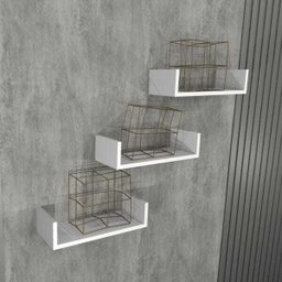 Prateleiras para Livros Branco Nayan Mix 3 Peças 40x15x15 - 2