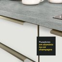 Ver mais imagens de Balcão de Pia 120 cm 2 Portas 3 Gavetas Branco/Branco Veludo Lux Madesa