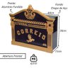 Caixa Correio para Cartas Jornal Palacio Detras 15x44x30cm - 2