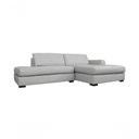 Ver imagem 1 de Sofá de Couro com Chaise N.y. 3 Lugares Off White 2,54 M - Mempra
