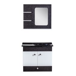 Kit Gabinete com Espelho Pamplona Cromo Corso 64x32x57 - 1