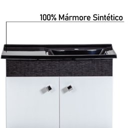 Kit Gabinete com Espelho Pamplona Cromo Corso 64x32x57 - 5