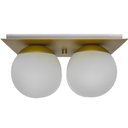 Ver imagem 2 de PLAFON GLOBO QUATTRO DOURADO FOSCO