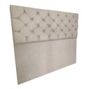 Ver imagem 3 de Cabeceira Capitonê Solteiro 0,90m Jade Suede Cor Bege