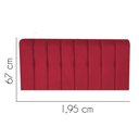Ver imagem 2 de Painel Estofada Kiara 195cm King Size Box Quarto Corino Vermelho - Gat Magazine