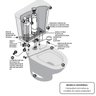 Kit Mecanismo Completo com Botão de Descarga Dupla Universal Caixa Acoplada - 5