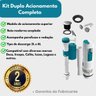 Kit Mecanismo Completo com Botão de Descarga Dupla Universal Caixa Acoplada - 3
