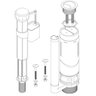 Kit Mecanismo Completo com Botão de Descarga Dupla Universal Caixa Acoplada - 8