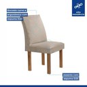 Ver mais imagens de Conjunto Mesa Arizona 120cm com 4 Cadeiras Canela Tampo Smart Plus com Vidro