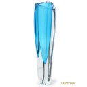 Ver imagem 1 de Vaso Triangular nº 1 Água-marinha com Ouro Murano Cristais Cadoro