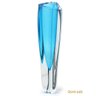 Vaso Triangular nº 1 Água-marinha com Ouro Murano Cristais Cadoro - 1