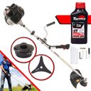 Ver imagem 1 de Roçadeira À Gasolina Kw43-le Kawashima Motor 2t 43cc 1,7hp C/ Faca 3 Pontas + Óleo Toyama