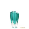 Vaso Triangular nº 3 Verde com Ouro Murano Cristais Cadoro - 1
