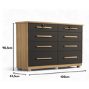Ver imagem 4 de Comoda Monza 8 Gavetas com Pés