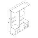 Ver imagem 4 de Guarda Roupa Closet Solteiro com Espelho 2 Portas 2 Gavetas 4 Prateleiras Montana