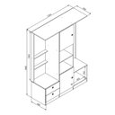Ver imagem 2 de Guarda Roupa Closet Solteiro com Espelho 2 Portas 2 Gavetas 4 Prateleiras Montana