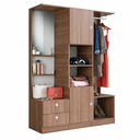 Ver imagem 3 de Guarda Roupa Closet Solteiro com Espelho 2 Portas 2 Gavetas 4 Prateleiras Montana