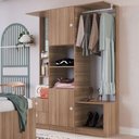 Ver imagem 4 de Guarda Roupa Closet Solteiro com Espelho 2 Portas 2 Gavetas 4 Prateleiras Montana