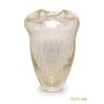 Vaso Oceano 2 Tela Transparente com Ouro Murano Cristais Cadoro - 1