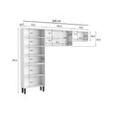 Ver imagem 3 de Cozinha Modulada Completa Múltipla 3 Peças (2 Armários + 1 Paneleiro) Cpt96 Branco/preto -