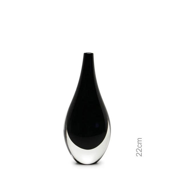 Gota Mini Média Preta Murano Cristais Cadoro - 1