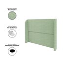 Ver imagem 2 de Cabeceira Casal Estofada Ideal para Cama Box 140cm Bouclé - Oliva