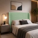 Ver imagem 1 de Cabeceira Casal Estofada Ideal para Cama Box 140cm Bouclé - Oliva