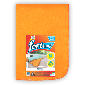 Kit 6 Flanela Fortlimp Limpeza de Móveis 26cm X 57cm