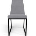 Ver imagem 5 de Cadeira Para Sala De Jantar Base Aço Industrial Preto Dafne L02 Suede Cinza - Lyam Decor