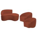 Ver imagem 2 de Kit Divã Recamier Orgânico Marrocos 150cm Lado Direito e 2 Poltronas Amore Bouclé