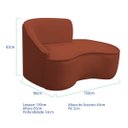 Ver imagem 5 de Kit Divã Recamier Orgânico Marrocos 150cm Lado Direito e 2 Poltronas Amore Bouclé