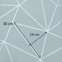 Ver imagem 4 de Papel de Parede Geométrico Cinza Azulado Fio Metálico+ Cola para Aplicação