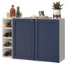 Buffet Aparador com Adega 100cm 2 Portas Branco/azul Vik Madesa 16 - 2