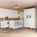 Ver imagem 1 de Quarto de Bebê Completo com Berço Americano 3 em 1 Ternura Multimóveis Mp4647 Branco