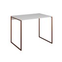 Ver imagem 1 de Mesa para Escritório Industrial Base Ferro Cobre Tampo Mdp Branco 110x50