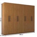 Ver imagem 4 de Guarda-roupa Casal Nirvana 8 Portas 4 gavetas Cinamomo - Panorama Móveis