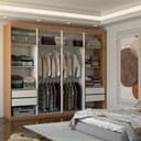 Ver imagem 2 de Guarda-roupa Casal Nirvana 8 Portas 4 gavetas Cinamomo - Panorama Móveis
