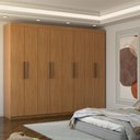 Ver imagem 1 de Guarda-roupa Casal Nirvana 8 Portas 4 gavetas Cinamomo - Panorama Móveis