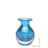 Vaso Mini Médio Tela Água-marinha com Ouro Murano Cristais Cadoro - 1