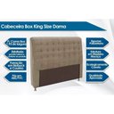 Ver imagem 2 de Painel de Cama Box Estofada King Dama Plus Suede Marrom Taupe - Simbal