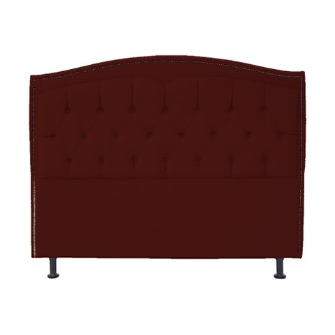 Cabeceira Casal King 195cm Para Cama Box Diana Suede Bordô - DS Estofados
