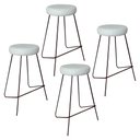 Ver imagem 1 de Kit 4 Banqueta Banco Aço Média Cozinha Bar Balcão 63cm Bege