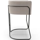 Ver imagem 6 de Kit 03 Banquetas Baixa Base de Aço Preto Betina D02 Bouclê Creme B-54 - Lyam Decor