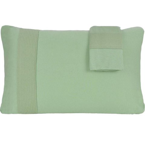Jogo de Fronhas Bella Cama Malha 100% Algodão 50x70cm Verde