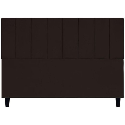 Cabeceira para Cama Queen 160 Cm Elen Suede Marrom Suede