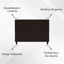 Ver imagem 3 de Cabeceira para Cama Queen 160 Cm Elen Suede Marrom Suede