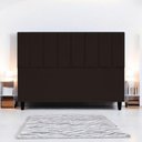 Ver imagem 2 de Cabeceira para Cama Queen 160 Cm Elen Suede Marrom Suede