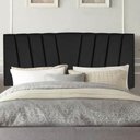 Ver imagem 1 de Painel Estofada Bélgica 100cm Solteiro Para Cama Box Quarto Corino Preto - Gat Magazine